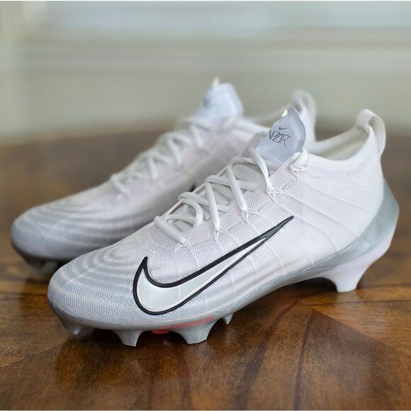 Nike Vapor Elite 1 Football Cleats White Metallic Silver Men’s Size 9 FB3288-100 - Picture 2 of 15